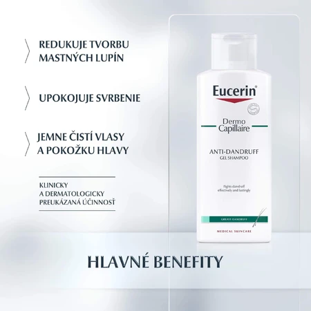 Eucerin DermoCapillaire Șampon împotriva mătreții grase 250 мл: ціни та характеристики