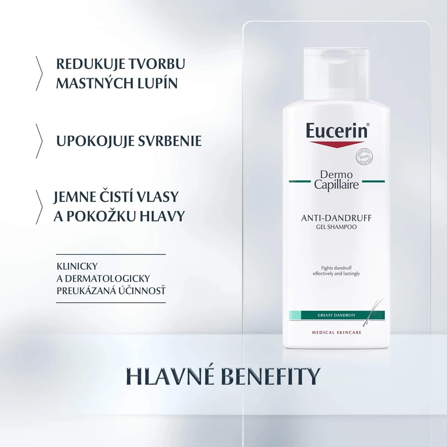 Eucerin DermoCapillaire Șampon împotriva mătreții grase 250 мл: ціни та характеристики