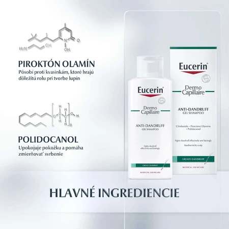 Eucerin DermoCapillaire Șampon împotriva mătreții grase 250 мл: ціни та характеристики