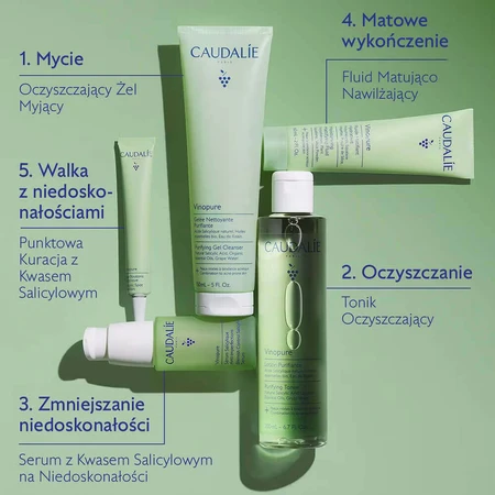 Caudalie Vinopure, гель для вмивання обличчя, що очищає, для шкіри, схильної до акне, 75 мл: ціни та характеристики