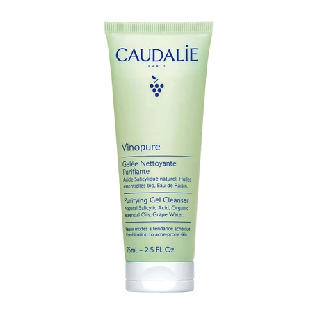 Caudalie Vinopure, гель для вмивання обличчя, що очищає, для шкіри, схильної до акне, 75 мл: ціни та характеристики