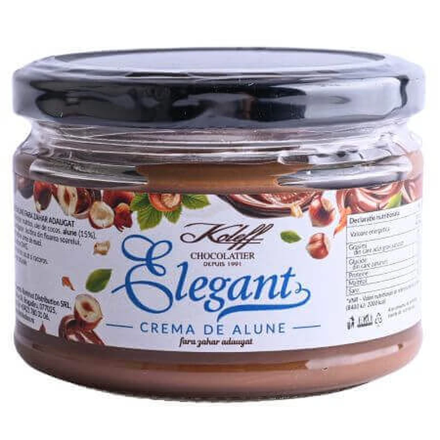 Фундучный крем с какао без добавления сахара, 200 г, Elegant: цены и характеристики