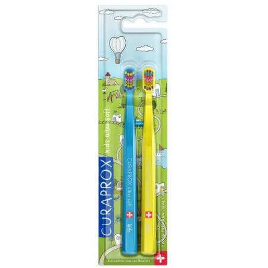 Детская зубная щетка 5500 Kids Ultra Soft, 2 штуки, Curaprox: цены и характеристики