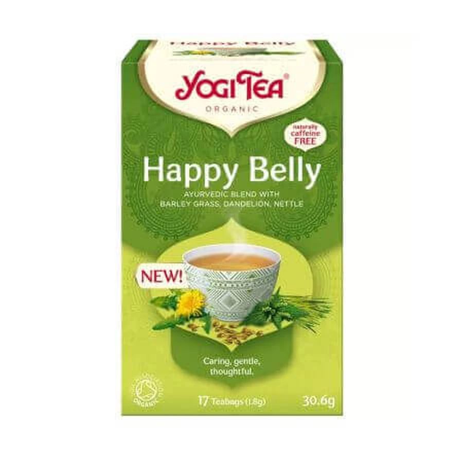 Органический чай Happy Belly, 17 пакетиков, Yogi Tea: цены и характеристики