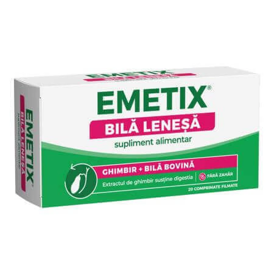 Еметікс Fiterman Pharma Emetix Lazy Bile, таблетки, вкриті плівковою оболонкою, 20 шт.: ціни та характеристики