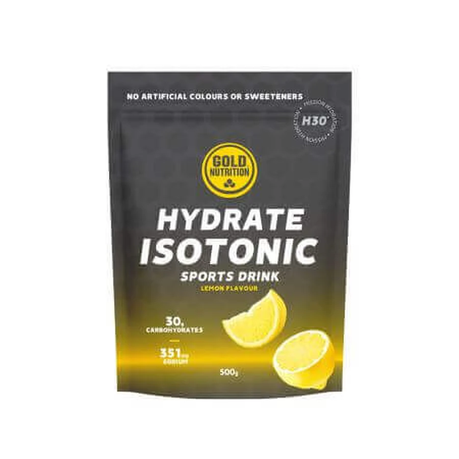 Ізотонічний напій Hydrate Charger H30, Лимон, 500 г, Gold Nutrition: ціни та характеристики
