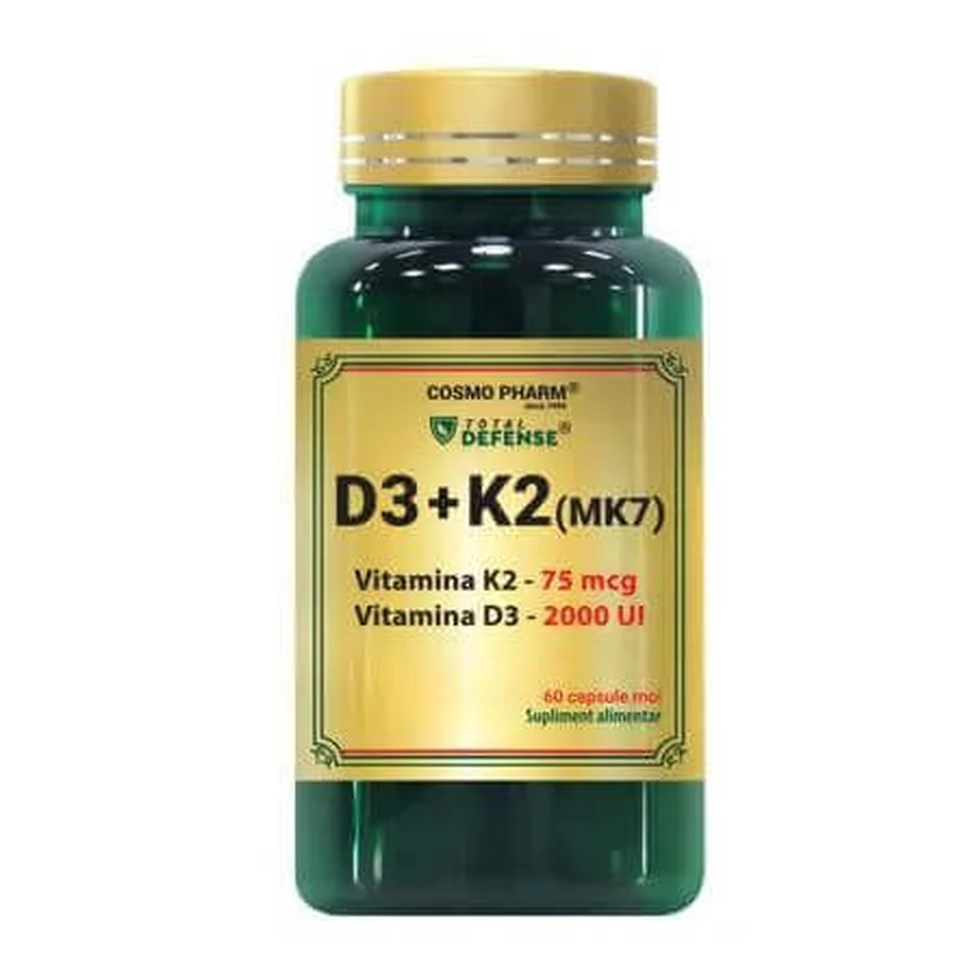 D3+K2, 60 м'яких гелів, Cosmo Pharm: ціни та характеристики