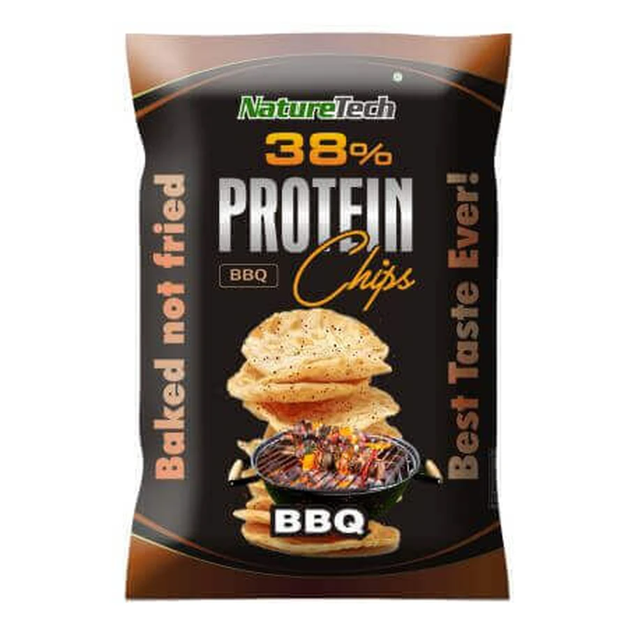 38% протеиновые чипсы со вкусом барбекю, 50 г, Nature Tech: цены и характеристики