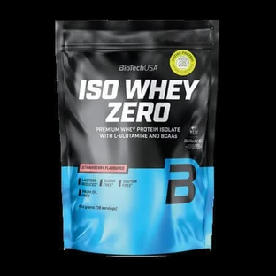 Premium Whey Protein Isolate Iso Whey Zero, клубника, 454 г, BioTechUSA