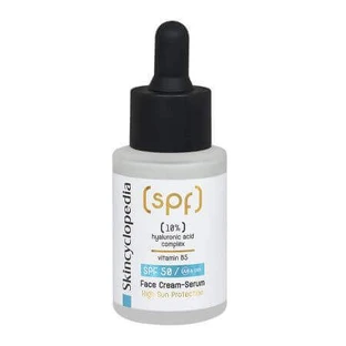 Увлажняющая сыворотка-крем SPF 50 с гиалуроновой кислотой и витамином B5, 30 мл, Skincyclopedia