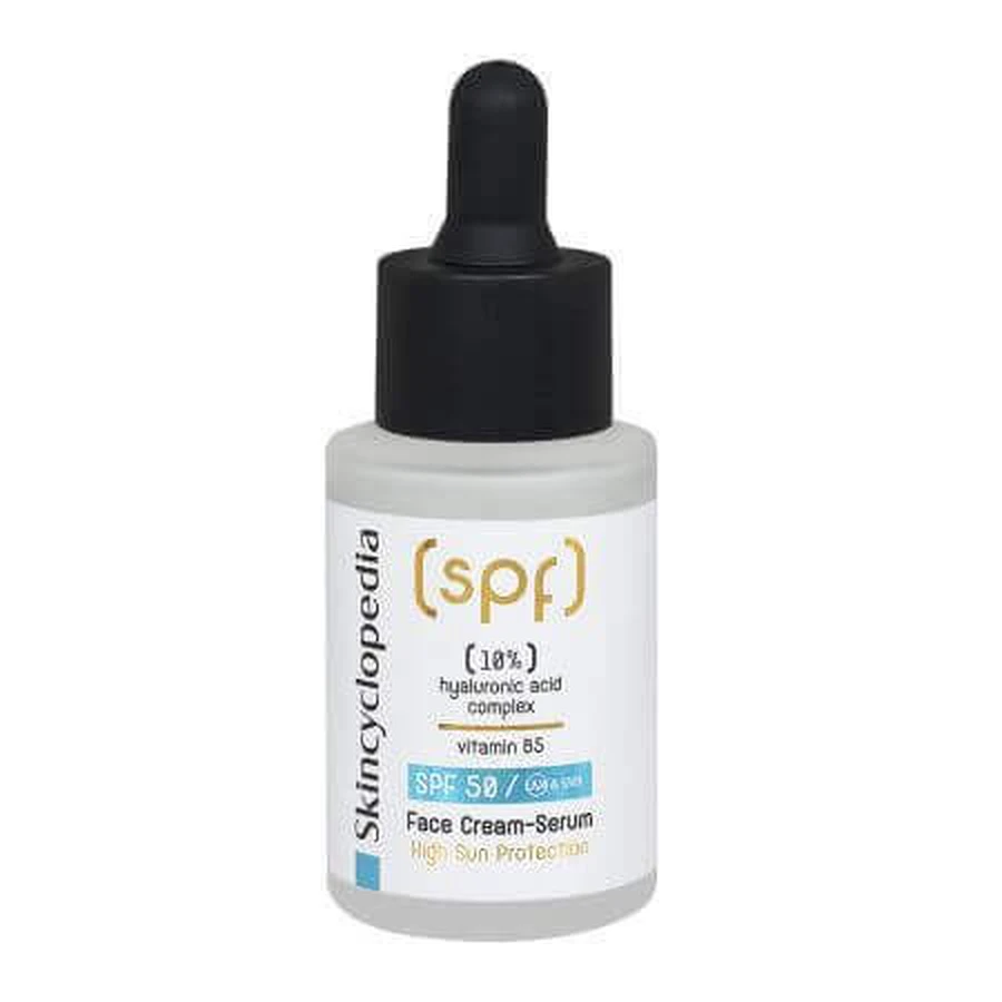 Увлажняющая сыворотка-крем SPF 50 с гиалуроновой кислотой и витамином B5, 30 мл, Skincyclopedia: цены и характеристики