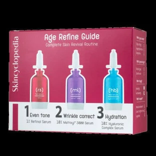 Набір сироваток проти зморшок, Age Refine Guide, 3х15 мл, Skincyclopedia