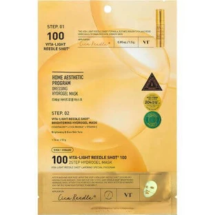 Гідрогелева маска Vita-Light Reedle Shot 100 з вітаміном С, 33 г + 1,5 г, VT Cosmetics