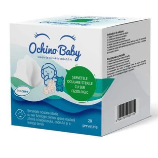 Серветки для очей Ochino Baby стерильні з фізіологічною сироваткою, 20 шт, Inocare Pharm