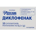 Диклофенак супп. ректал. 0,1 г №10
