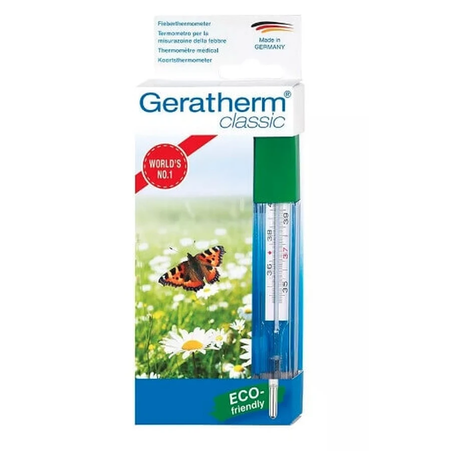 Термометр, безртутний, Geratherm Classic, скло зі збільшувальним склом, 1 шт.: ціни та характеристики