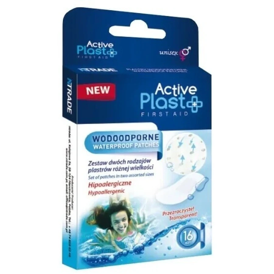 Водостійкі пластирі Active Plast 16 шт: ціни та характеристики