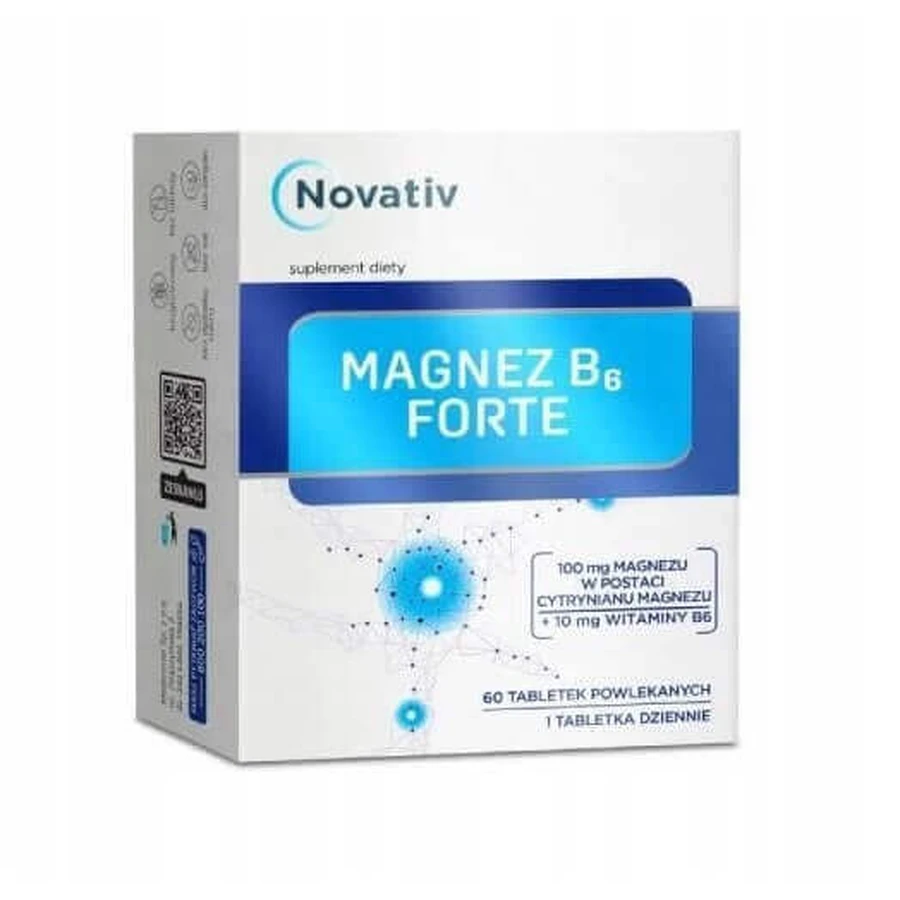 Novativ Magnesium B6 Forte, 60 таблеток: цены и характеристики