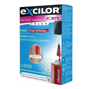 Excilor Forte Color червоний лак для нігтів, 30 мл + 8 мл