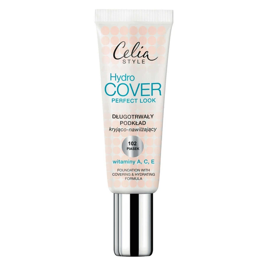 Celia Hydro Cover Perfect Look Тональна основа під макіяж зі стійким покриттям і зволоженням 102 Пісок, 30 мл: ціни та характеристики