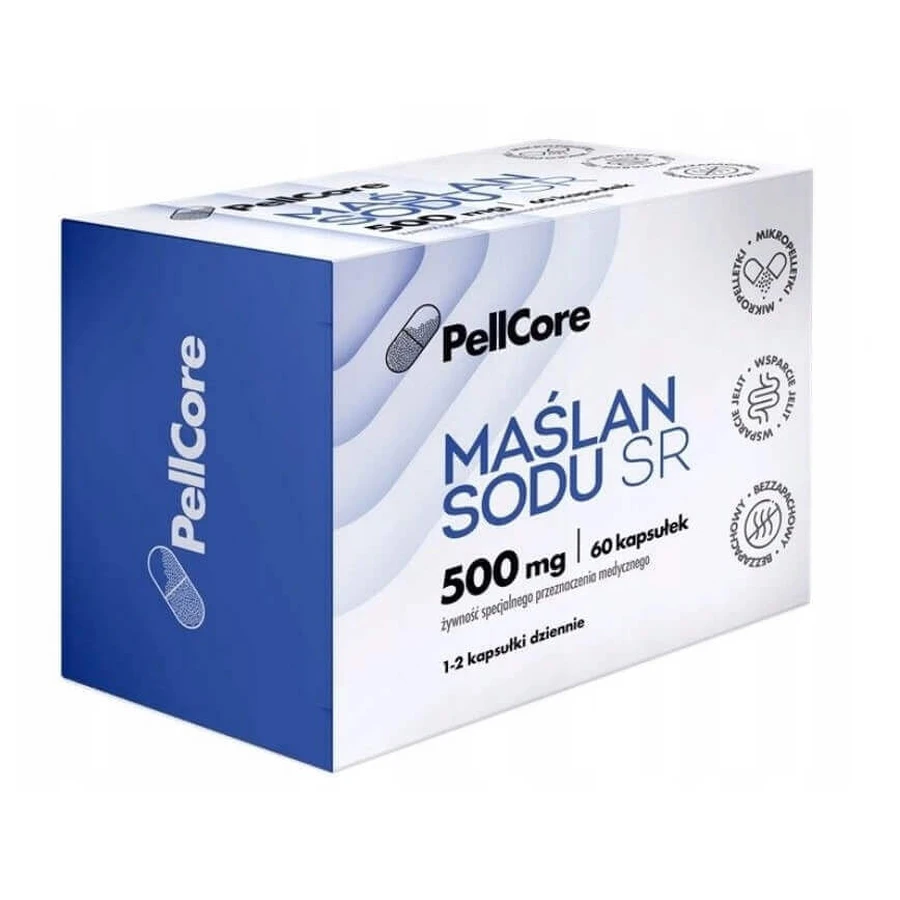 PellCore Бутират натрію SR 500 мг, 60 капсул: ціни та характеристики