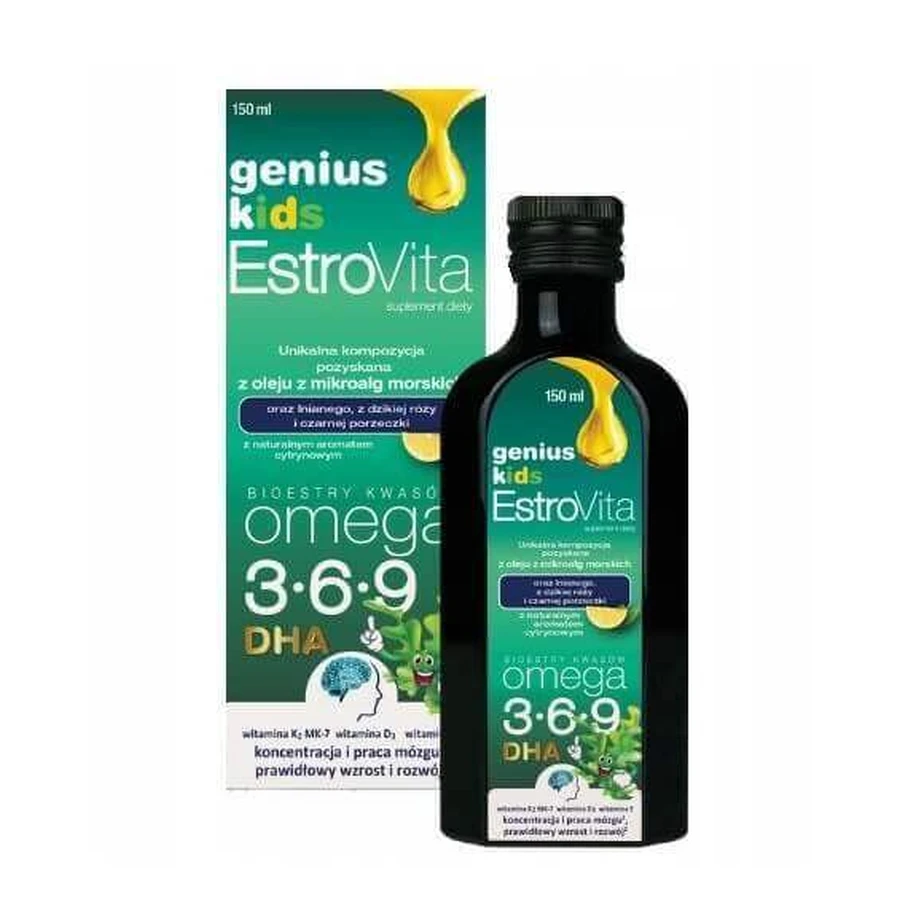 Estrovita Genius Kids с лимонным вкусом, 150 мл: цены и характеристики