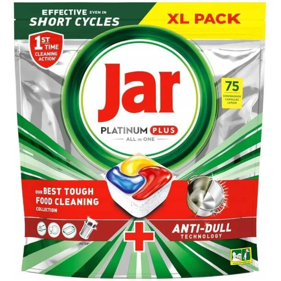 Капсулы для посудомоечных машин Jar Platinum Plus All in One, 75 шт.: цены и характеристики