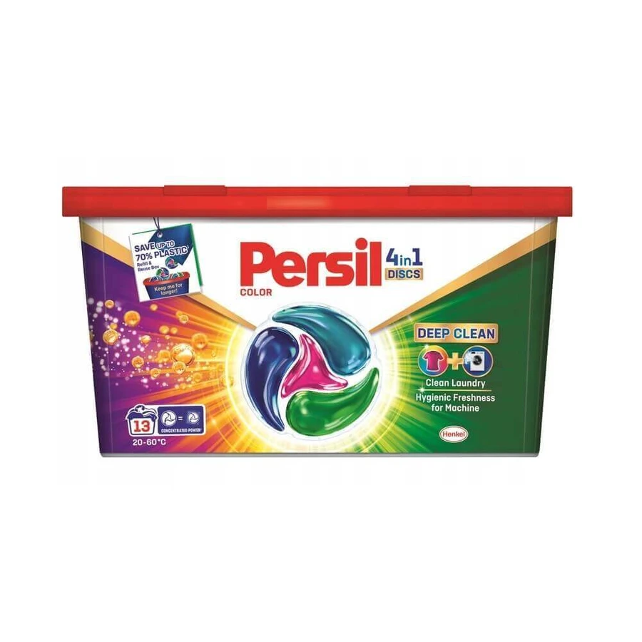 Капсули для прання кольорових тканин Persil Discs Color для кольорових тканин 4в1, 13 шт.: ціни та характеристики