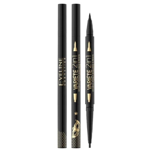 Eveline Cosmetics Variete Підводка для очей і олівець для очей 2-в-1 ультрачорний