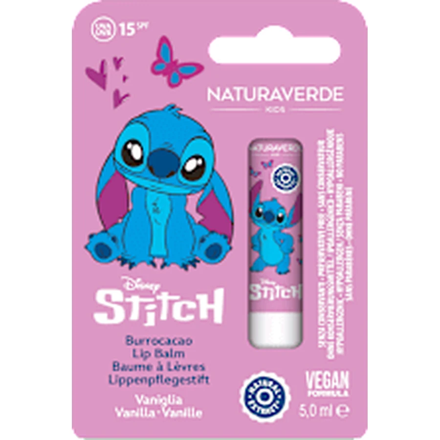 Бальзам для губ NATURAVERDE Stitch с ароматом ванили, 1 шт.: цены и характеристики