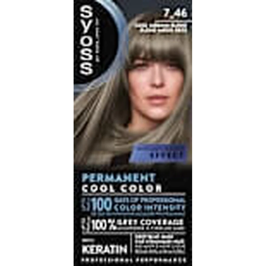 Перманентна фарба для волосся syoss 7-46 Cool Medium Blond, 1 шт.: ціни та характеристики