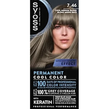 Перманентна фарба для волосся syoss 7-46 Cool Medium Blond, 1 шт.: ціни та характеристики