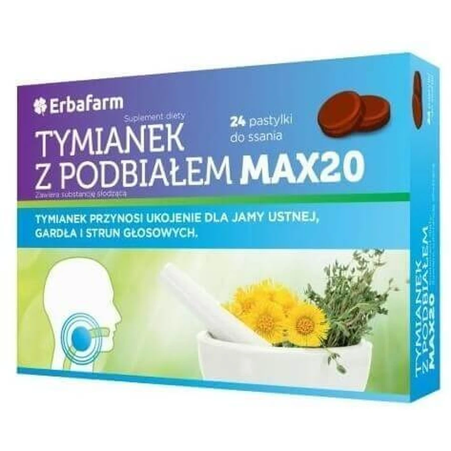 Чебрець з мати-й-мачухою MAX20, 24 пастилки: ціни та характеристики