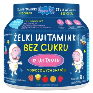 Витаминное желе без сахара, Свинка Пеппа, фруктовый вкус, с 3 лет, 90 г + Витаминный леденец без сахара, Свинка Пеппа, клубничный вкус, с 3 лет, 8 г бесплатно