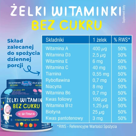 Витаминное желе без сахара, Свинка Пеппа, фруктовый вкус, с 3 лет, 90 г + Витаминный леденец без сахара, Свинка Пеппа, клубничный вкус, с 3 лет, 8 г бесплатно: цены и характеристики