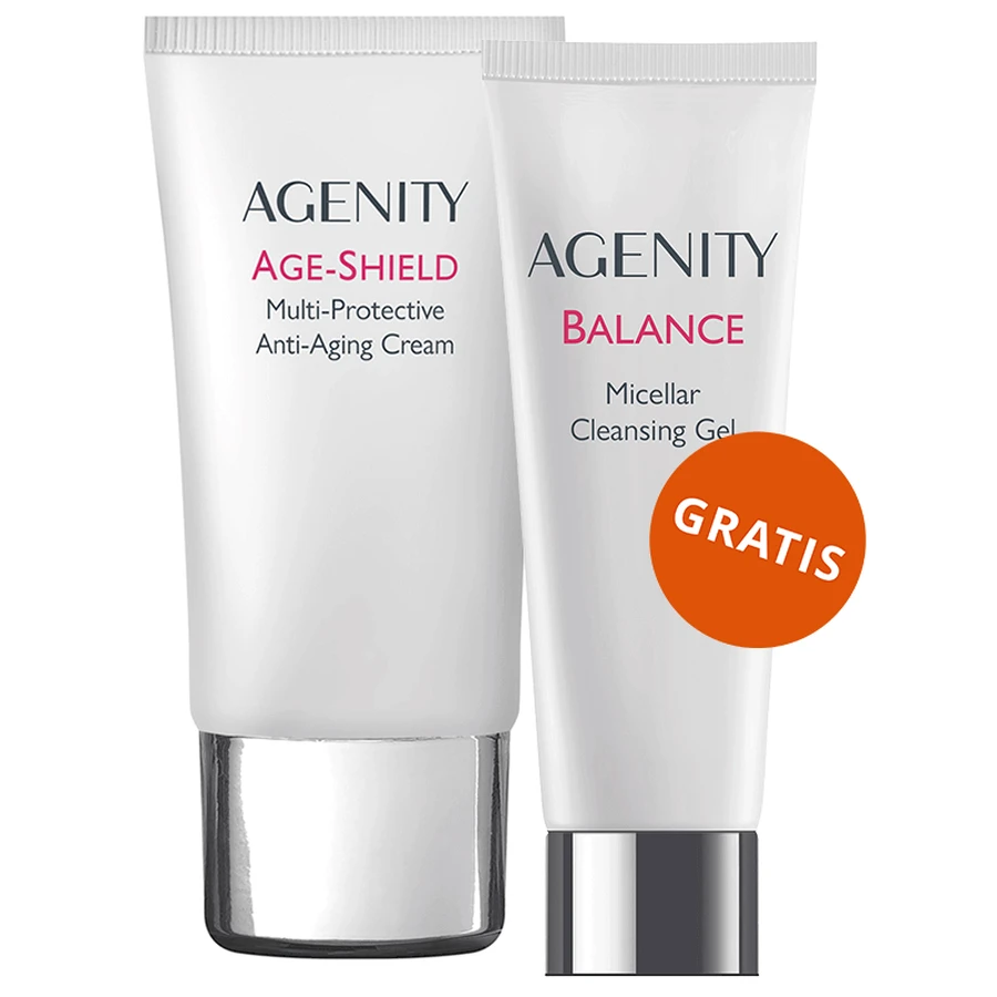 Agenity Age-Shield, Мультизахисний антивіковий крем, SPF 50, 50 мл + міцелярний гель для вмивання, 40 мл безкоштовно: ціни та характеристики