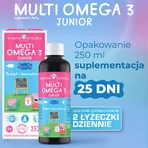 MultiOmega 3 Junior, жидкость для детей старше 3 лет, со вкусом тропических фруктов, 250 мл + Витаминный леденец Свинка Пеппа без сахара, со вкусом клубники, с 3 лет, 8 г бесплатно: цены и характеристики