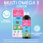 MultiOmega 3 Junior, жидкость для детей старше 3 лет, со вкусом тропических фруктов, 250 мл + Витаминный леденец Свинка Пеппа без сахара, со вкусом клубники, с 3 лет, 8 г бесплатно: цены и характеристики