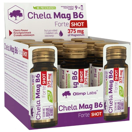 Olimp Chela-Mag B6 Forte Shot, ампулы, со вкусом вишни, 9 x 25 мл: цены и характеристики