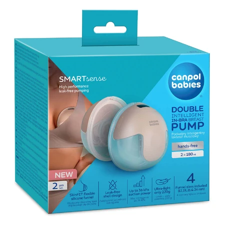 Молоковідсмоктувач Canpol Babies SmartSense, з інтелектуальною оболонкою, подвійний: ціни та характеристики