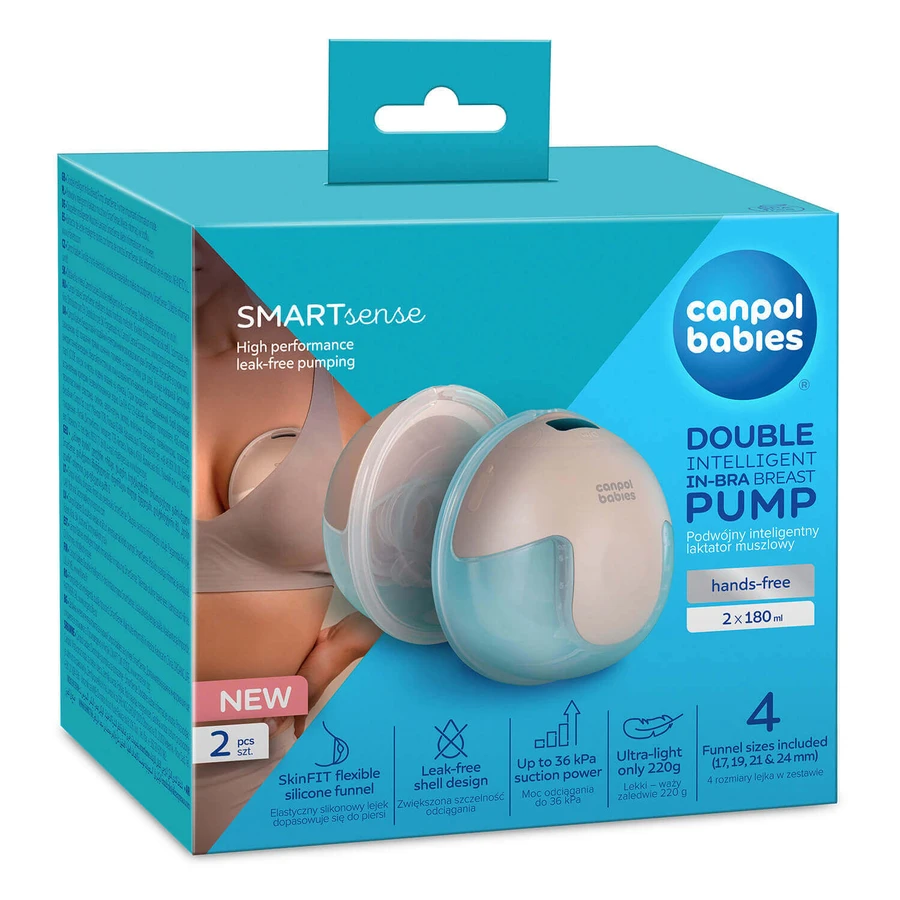Молоковідсмоктувач Canpol Babies SmartSense, з інтелектуальною оболонкою, подвійний: ціни та характеристики