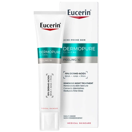 Eucerin DermoPure Clinical Peeling 10, отшелушивающее и разглаживающее средство для кожи, склонной к акне, 40 мл: цены и характеристики