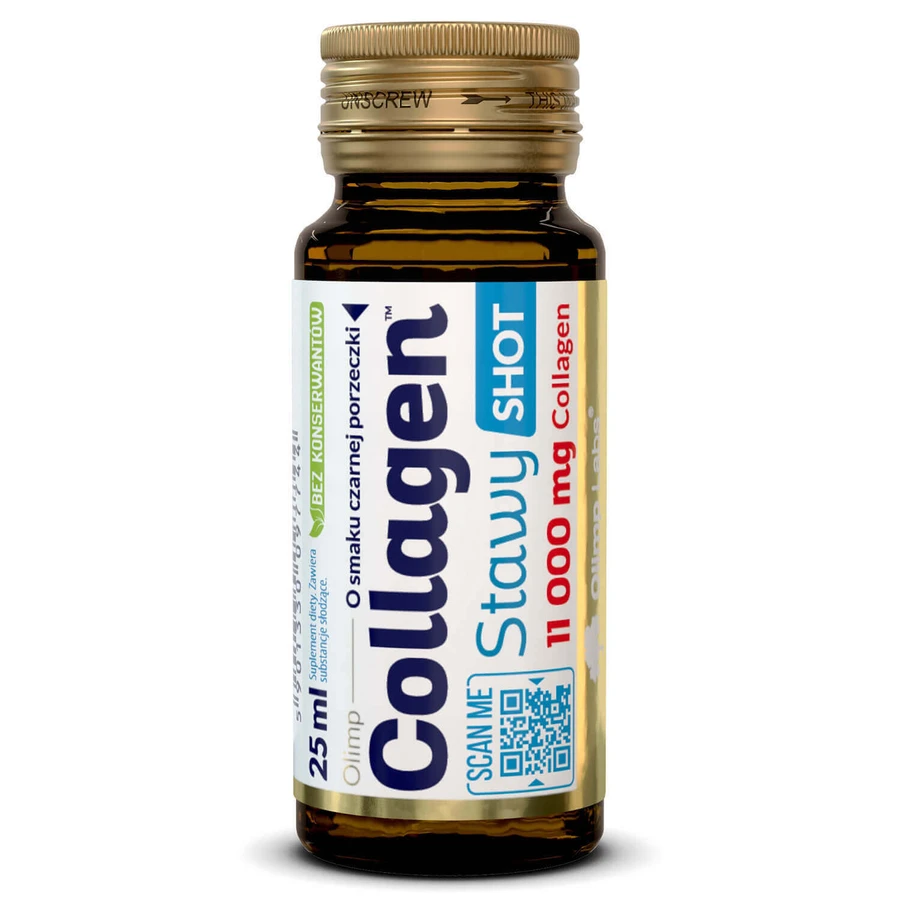 Olimp Collagen Stawy Shot, скляна ампула, зі смаком чорної смородини, 9 x 25 мл: ціни та характеристики