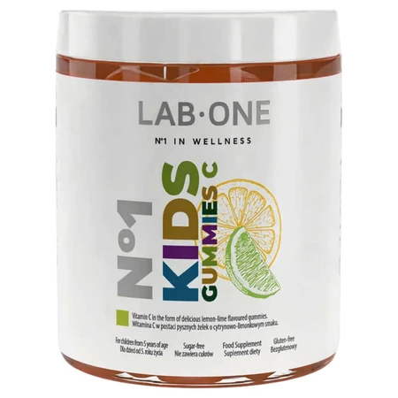 Lab One No 1 KidsGummies C, желейні боби, лимонно-лаймовий смак, 60 шт.: ціни та характеристики