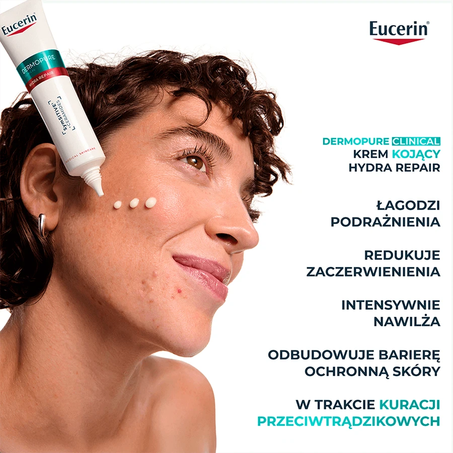 Eucerin DermoPure Clinical Hydra Repair, заспокійливий крем для шкіри, схильної до акне, 40 мл: ціни та характеристики