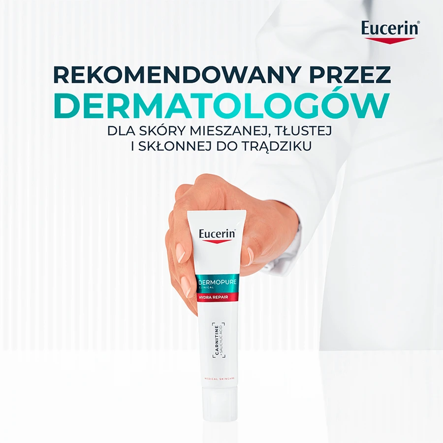 Eucerin DermoPure Clinical Hydra Repair, заспокійливий крем для шкіри, схильної до акне, 40 мл: ціни та характеристики