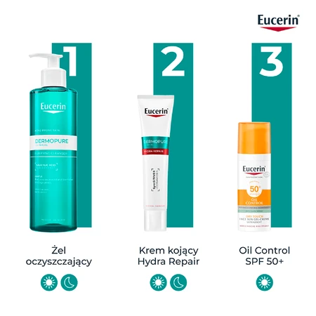 Eucerin DermoPure Clinical Hydra Repair, заспокійливий крем для шкіри, схильної до акне, 40 мл: ціни та характеристики