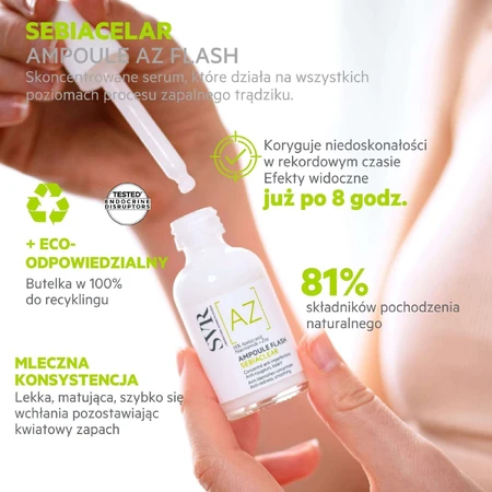 SVR Sebiaclear Ampoule Flash, разглаживающая сыворотка с азелаиновой кислотой, 30 мл + Sebiaclear, гель, 55 мл с косметичкой бесплатно: цены и характеристики