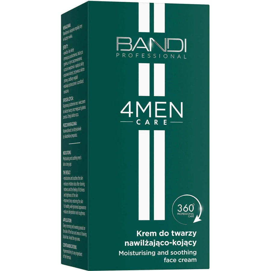 Bandi 4Men Care, крем для обличчя, зволожуючий і заспокійливий, для чоловіків, 50 мл: ціни та характеристики