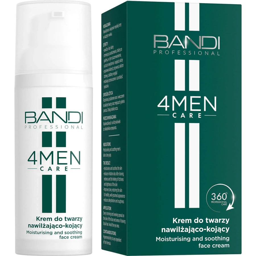 Bandi 4Men Care, крем для обличчя, зволожуючий і заспокійливий, для чоловіків, 50 мл: ціни та характеристики